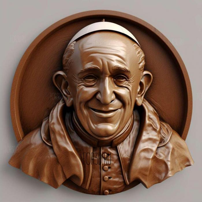 Pope Francis 3D portrait 4